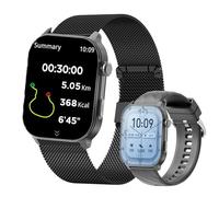 SGDDFIT 2,01" AMOLED Reloj Inteligente Mujer con Llamadas y Whatsapp, Smart Watch con 123 Modos Deportivos/SpO2/Sueño, Smart Watch 5ATM Impermeable Reloj Smartwatch Hombre para Android iOS (Negro)