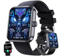 SGDDFIT 2,02" AMOLED Reloj Inteligente Hombre con Llamadas y Whatsapp, Smartwatch Militar con 123 Modos Ritmo Cardíaco/SpO2/Sueño, 3ATM Impermeable Reloj Smartwatch Hombre para Android iOS (Negro)
