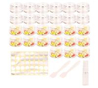 Sgehai 27 Botes de 5 ml Transparentes con Tapa, Bálsamo Labial Vacíos, Material Plástico, Redondo, para Productos de Belleza, Manualidades, Hogar y Coleccionables