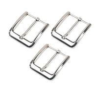 Sgehai Hebillas de cinturón para hombre, hebillas de cinturón de metal, hebilla de cinturón cuadrada de una sola punta de repuesto para hombres y mujeres, hebillas de cinturón (38-40 mm), plata, NO