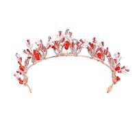 SGeneE Tiara para mujer, corona vintage para novia, princesa, boda, cumpleaños, concurso de belleza, Piedra de sol