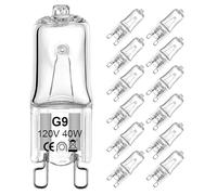 SGEPLED Bombilla halógena G9 40 W 230 V regulable 2700 K, color blanco cálido, G9 Halogenlampen Backofenlampe Tolerancia de 300 °C, bombilla para horno de microondas de cocina de techo, paquete de 12