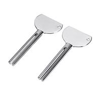 SGerste 2 piezas de metal exprimidor de tubos de llaves de pasta de dientes colorante cosmético pintura al óleo crema en forma de U