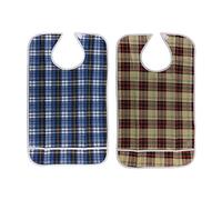 SGerste 2pcs a prueba de fugas a prueba de agua para adultos con discapacidad anciana Bibera Mealtime Protector de ropa impermeable delantal azul caqui