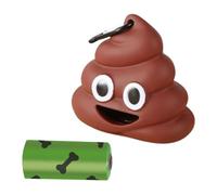 SGERUFZ 1 Pcs Dispensador de Bolsas de Silicona para Cacas de Perro con Mosquetón y 1 Rollo de Bolsa para Cacas de Perro Ideal para Paseos al Aire Libre