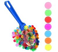 SGERUFZ 1 Pcs Set de Varilla Magnética y Fichas de Bingo, Varilla Magnética con 100 Discos Metálicos Anillados, Kit Stem para Aprendizaje, Juego Familiar, Fichas para Bingo (19 cm)