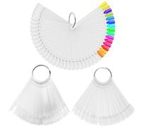 SGERUFZ 100 piezas Falsa Muestras Mostrador Display, Exhibidor de Postizas para Pintar, Practicas Arte de Uñas, Tips Expositor de Esmalte, Muestrario Nail Tips, Decoración (Transparente, Dos Estilos)