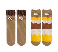 SGERUFZ 2 pares de calcetines divertidos, material de alta calidad, diseño llamativo, para mujeres y parejas