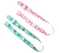 SGERUFZ 2 Pcs Cadena Chupete Bebe Nena Nino BPA-Free Clip Chupete Tela Chupete Cadena Nuckelkette Ajusta La Mayoría De Chupetes Y Juguetes Masticadores