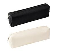 SGERUFZ 2 Pcs Estuche para Lápices con Estilo Simplicidad para Adolescentes Estuche para Lápices Negro y Blanco Lechoso