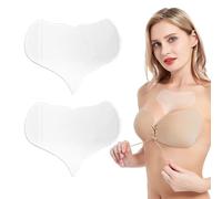 SGERUFZ 2 Pcs Parches de Silicona Reutilizables contra Arrugas en el Escote, Almohadillas de Silicona para el Pecho, Antiarrugas para el Escote, Suaviza tu Piel, para Mujeres y Niñas