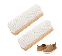 SGERUFZ 2 piezas Kit de limpieza de gamuza y nobuk, cepillo de crepé resistente con un borrador de limpieza,limpiador ante, cepillo para zapatos de ante, kit limpieza zapatos