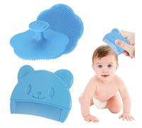 SGERUFZ 2 piezas peine para costra láctea del bebé, peine de silicona suave, cepillo de champú + peine para bebé, ideal para costra láctea y cuidado del bebé