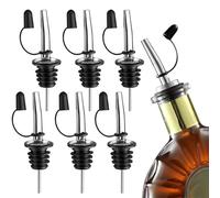 SGERUFZ 6 Pack Dosificadores de Botella, Dosificadores Cónicos de Líquidos, Dosificadores de Acero Inoxidable Clásicos, Flujo Libre, Ideal para (Boca de Botella 19mm)