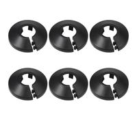 SGERUFZ 6 Piezas Radiador Plástico de Tubo Tapones para Tubos de Calefacción Embellecedor Rosetas Radiador Cubierta Collar para Tubo de 16 mm de Diámetro(Negro)
