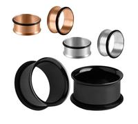 SGERUFZ 6 unids conjunto, hecho de acero quirúrgico 316L, tipo tornillo, colorido, inoxidable, tapones para los oídos, Calibradores, camilla, Piercings(10 mm)