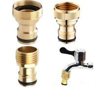 SGERUFZ Adaptador Universal para Grifo, Adaptador de Manguera para Grifo de Cocina, Acople Rápido para Manguera de Jardín, Compatible con Gardena (3/4" y 1/2")