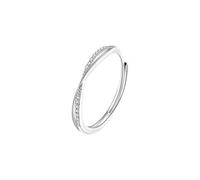 SGERUFZ Anelli Donna Regolabili Anello Da Polso Anello Promessa Anello Fidanzamento Anello di Fidanzamento Band Ring per Donna Gioielli (Argento 925)