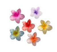 SGERUFZ Barrette à Fleurs, élégante Barrette à Fleurs hawaïennes Plumeria, pour Femmes, Adolescentes, Filles, Lot de 6