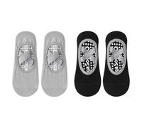 SGERUFZ Calcetines de Yoga, 2 Pares de Calcetines Antideslizantes, Negro y Gris, para Yoga, Barre, Pilates, Danza, Descalzo, Trampolín, Hogar, Hospital, unisex