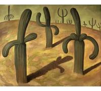 SGFGAD FHYWQ Cartel abstracto de Diego Rivera Cuadro en lienzo 《Cactus in the Desert》De Diego Rivera Colección de Grabados para Regalos de Decoración del Hogar 50x40cm Sin enmarcar