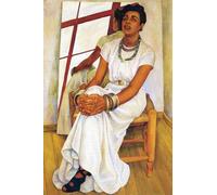 SGFGAD FHYWQ Cartel de Diego Rivera Retrato Cuadro abstracto en lienzo《Mujer sentada》De Diego Rivera Colección de Grabados para Regalos de Decoración del Hogar 40x60cm Sin enmarcar