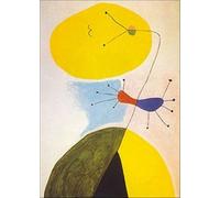 SGFGAD FHYWQ Cartel de Joan Miro Impresiones en color《Retrato de la figura》Estética Arte abstracto mural Cuadro de Joan Miro Pintura en lienzo para decoración del hogar 50x70cm Sin enmarcar
