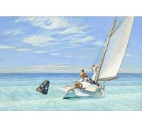 SGFGAD FHYWQ Edward Hopper Poster Landscape Prints Arte de pared moderno Imagen en color, Ground Swell, Edward Hopper Pintura en lienzo para decoración del hogar 50x80 cm sin marco