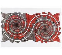 SGFGAD FHYWQ Famoso M.C Escher Vision Poster Thinking Prints Cuadro abstracto de arte de pared《Remolinos de peces》M.C Escher Pintura en lienzo para decoración del hogar 90x60cm sin marco