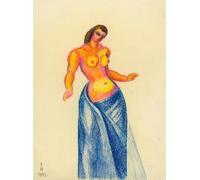 SGFGAD FHYWQ Famoso póster de Karl Wiener impresiones en color cuadro abstracto de arte de pared, mujer desnuda, pintura en lienzo de Karl Wiener People para decoración del hogar 40x60cm sin marco