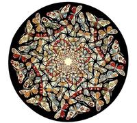 SGFGAD FHYWQ Famoso Póster de M.C.Escher M.C.Escher Pintura en lienzo Arte de pared abstracto 《Círculo de mariposa》Cuadro M.C.Escher Impresiones para la decoración del hogar 60x60cm Sin marco