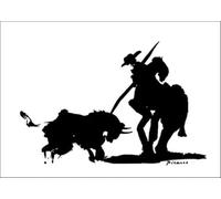 SGFGAD FHYWQ Famoso póster de Pablo Picasso impresiones en color《La corrida de toros 4》Cuadro abstracto de arte mural de Pablo Picasso Cuadro en lienzo para decoración del hogar 50x70cm sin marco