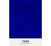 SGFGAD FHYWQ Famoso Yves Klein Póster y Grabados Exposición Abstracta Arte de Pared Monocromo Cuadro Azul Yves Klein Lienzo Pintura Para Decoración del Hogar 50x70cm Sin Marco