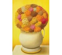 SGFGAD FHYWQ Fernando Botero Bodegón Póster y Grabados Jarrón de Arte de Pared Moderno Cuadro de Flores Fernando Botero Cuadro en Lienzo Para Decoración del Hogar 40x60cm Sin Marco