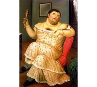 SGFGAD FHYWQ Fernando Botero Póster Color Lienzo Pintura Arte Moderno de la Pared《Hombre con Falda》Foto de Personas Impresiones Retro para la Decoración del Hogar 50x70cm Sin Marco
