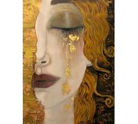 SGFGAD FHYWQ Gustav Klimt Poster People Prints Vintage Wall Art Color Picture《Golden Tears》Gustav Klimt Lienzo Pintura Para Decoración De Salón 50x60cm Sin Enmarcar