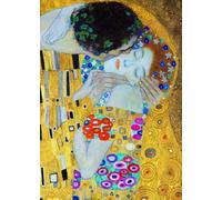 SGFGAD FHYWQ Gustav Klimt Poster People Prints Vintage Wall Art Color Picture《Golden The Kiss》Gustav Klimt Lienzo Pintura Para Decoración De Salón 50x60cm Sin Marco