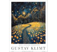 SGFGAD FHYWQ Gustav Klimt Póster Scenery Prints Vintage Wall Art Color Picture《Golden Rose Garden》Gustav Klimt Lienzo Pintura Para Decoración De Salón 50x60cm Sin Enmarcar