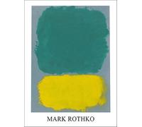 SGFGAD FHYWQ Mark Rothko Póster Impresiones en color Cuadro de arte de pared moderno《Verdoso y amarillo con gris》Mark Rothko Pintura en lienzo para decoración del hogar 30x50cm sin marco