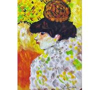 SGFGAD FHYWQ Póster abstracto de Pablo Picasso Imagen de pared abstracta《Mujer con flores》por Pablo Picasso Grabados Personas Pintura de lienzo para decoración del hogar 40x50cm sin enmarcar