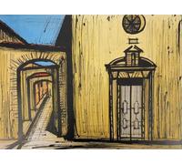 SGFGAD FHYWQ Póster de Bernard Buffet Arquitectura Pintura abstracta en lienzo《Edificio Cristal》De Bernard Buffet Wall Art Collection For Home Decoration 58x80cm Sin enmarcar