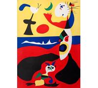 SGFGAD FHYWQ Póster de Joan Miro Figura a Color Pintura abstracta en lienzo《 Verano 1938》De Joan Miro Colección de Arte Mural Grabados para Decoración del Hogar 50x70cm Sin enmarcar