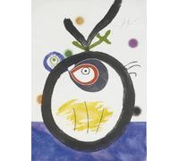 SGFGAD FHYWQ Póster de Joan Miro Figura a Color Regalos Abstractos Pintura en lienzo《 Cuatro Colores》De Joan Miro Wall Art Colecciona Grabados para Decoración del Hogar 50x70cm Sin enmarcar