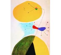 SGFGAD FHYWQ Póster de Joan Miro Figura a Color Regalos Abstractos Pintura en lienzo 《Mujer》De Joan Miro Colección de Grabados para Decoración del Hogar 50x70cm Sin enmarcar