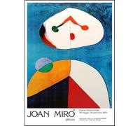 SGFGAD FHYWQ Póster de Joan Miro Figura en color Pintura abstracta en lienzo《 Portrait II》De Joan Miro Colección de Arte Mural Grabados para Decoración del Hogar 50x70cm Sin enmarcar