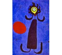 SGFGAD FHYWQ Póster de Joan Miró《Mujer de pie en la noche》Impresiones murales de 40x60cm sin enmarcar