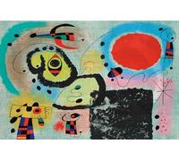 SGFGAD FHYWQ Póster de Joan Miro Pintura abstracta en lienzo a color《The Imprimerie Mourlot》De Joan Miro Wall Art Collection Grabados para Decoración del Hogar 60x40cm sin enmarcar