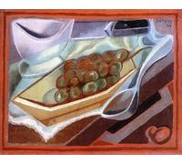 SGFGAD FHYWQ Póster de Juan Gris Pintura abstracta en lienzo Naturaleza muerta《El racimo de uvas》De Juan Gris Arte mural Colección de grabados para decoración del hogar 50x40cm sin enmarcar