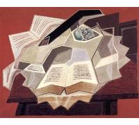 SGFGAD FHYWQ Póster de Juan Gris Pintura abstracta en lienzo Naturaleza muerta《 La mesa del músico》De Juan Gris Colección de Grabados para Decoración del Hogar 50x40cm Sin enmarcar