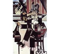 SGFGAD FHYWQ Póster de Juan Gris Regalos navideños Figura abstracta de pintura en lienzo 《Hombre en la cafetería》De Juan Gris Colección de Grabados para Decoración del Hogar 50x80cm sin enmarcar